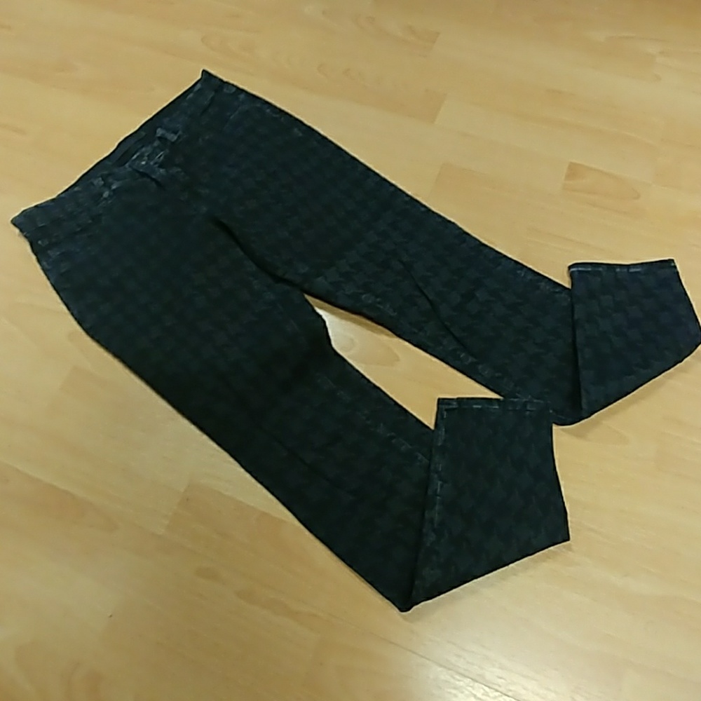 J Brand Black & Grey Houndstooth Jeans